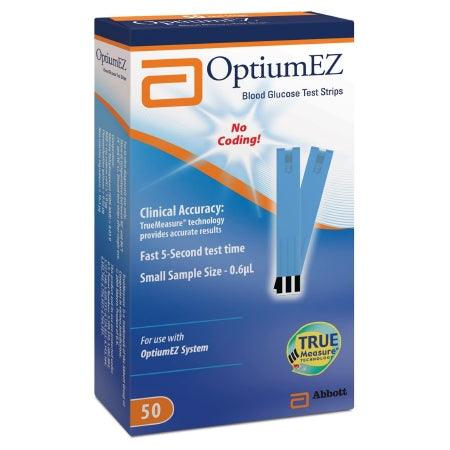 Abbott Blood Glucose Test Strips Optium EZ® 50 Strips per Box Requires only 0.6 Liter sample For Optium EZ Glucose Meter