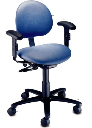 Brewer/Dental Task Chair Backless With Casters Dusty Blue