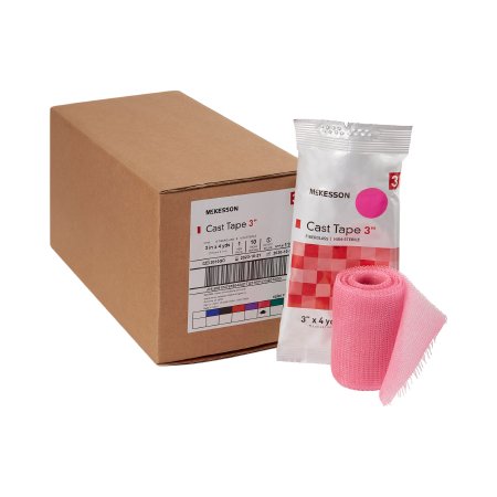 Cast Tape McKesson 3 Inch X 12 Foot Fiberglass Pink