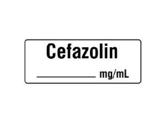 Shamrock Scientific Drug Label Shamrock Anesthesia Label Cefazolin____mg/mL White 1/2 X 1 Inch - M-733758-1898 - Roll of 1