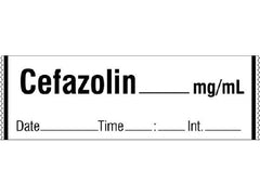 Shamrock Scientific Drug Label Shamrock Anesthesia Label CEFAZOLIN _____ mg / mL / Date _____ Time _____ Int. _____ White 1/2 X 1 Inch - M-733814-4535 - Roll of 1