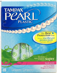 The Palm Tree Group Tampon Tampax® Pearl Super Absorbency Plastic Applicator Individually Wrapped