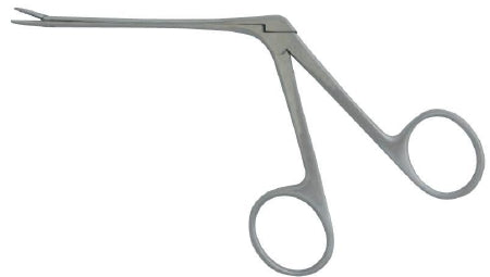 BR Surgical Ear Forceps BR Surgical Hartmann-Noyes 3 Inch Length Floor Grade Stainless Steel Angled Serrated Alligator Jaws - M-734320-4929 - Each