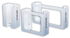 Detecto Scale Glove Box Holder Horizontal or Vertical Mounted 3-Box Capacity White 4 X 10 X 18 Inch Steel
