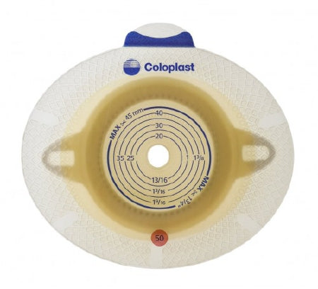 Coloplast Ostomy Barrier SenSura® Click Xpro Pre-Cut, Extended Wear Double Layer Adhesive 50 mm Flange Red Code System 1-3/8 Inch Opening