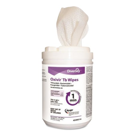 Lagasse Diversey™ Oxivir® Tb Surface Disinfectant Cleaner Premoistened Peroxide Based Wipe 160 Count Canister Disposable Unscented NonSterile - M-734940-2741 - Case of 1920