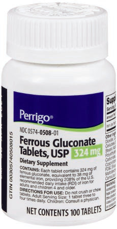 Perrigo Company Mineral Supplement Iron 324 mg Strength Tablet 100 per Bottle