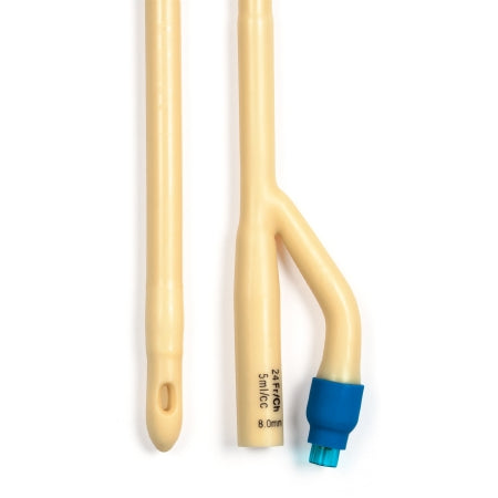 Dynarex Foley Catheter 2-Way Standard Tip 5 cc Balloon 24 Fr. Silicone Coated Latex