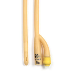 Dynarex Foley Catheter 2-Way Standard Tip 5 cc Balloon 20 Fr. Silicone Coated Latex