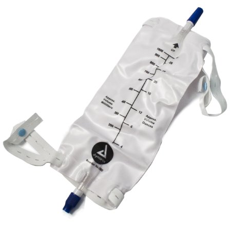 Dynarex Urinary Leg Bag Anti-Reflux Valve Sterile Fluid Path 1000 mL Vinyl