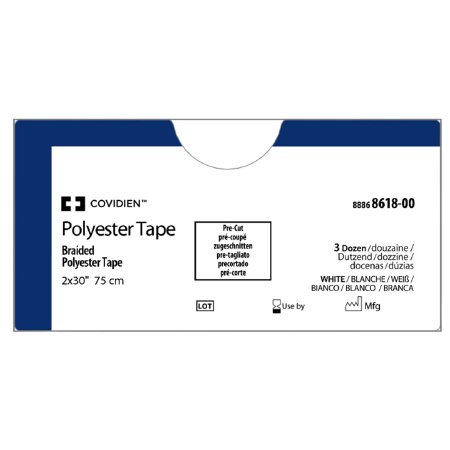 Covidien Medical Tape Covidien™ Polyester 1/8 X 30 Inch White Sterile