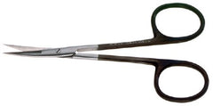 V. Mueller Iris Scissors Snowden-Pencer™ Diamond-Edges™ Supercut 4-1/2 Inch Length Surgical Grade Stainless Steel / Tungsten Carbide NonSterile Finger Ring Handle Curved Sharp Tip / Sharp Tip - M-735653-1506 - Each