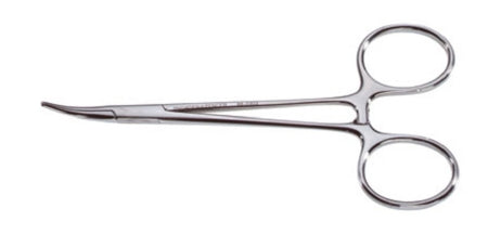 V. Mueller Hemostatic Forceps Snowden-Pencer® Halsted-Mosquito 5 Inch Length Stainless Steel Finger Ring Handle Curved 5 Inch ,12.5 cm. Curved - M-735666-2098 - Each