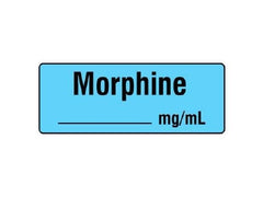 Shamrock Scientific Drug Label Shamrock Anesthesia Label Morphine____mg/mL Blue 1/2 X 1 Inch - M-736162-1053 - Roll of 1