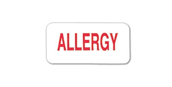 Carstens Pre-Printed Label Carstens® Allergy Alert White Autoclavable Allergy Red Alert Label 3/4 X 1-1/2 Inch - M-736267-3551 - Roll of 1