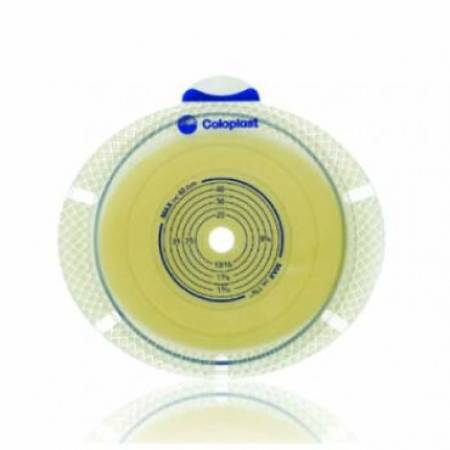 Coloplast Ostomy Barrier SenSura® Flex Xpro Trim to Fit, Standard Wear Double Layer Adhesive 70 mm Flange Yellow Code System 3/8 to 2-3/4 Inch Opening