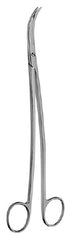 V. Mueller Vascular Scissors V. Mueller® Satinsky 9-3/4 Inch Length Surgical Grade Stainless Steel NonSterile Finger Ring Handle Fully Curved Blunt Tip / Blunt Tip - M-738112-3459 - Each