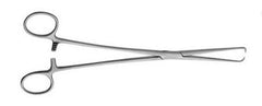 V. Mueller Tenaculum Forceps V. Mueller® Braun 9-1/2 Inch Length Stainless Steel NonSterile Ratchet Lock Finger Ring Handle Straight Squared 1 X 1 Prongs - M-738121-2762 - Each