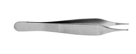 V. Mueller Dressing Forceps V. Mueller® Adson 4-3/4 Inch Length Straight Serrated, Delicate, 1 X 2 Teeth - M-738168-1844 - Each