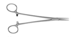 V. Mueller Hemostatic Forceps V. Mueller® Adson 7-1/4 Inch Length Surgical Grade Stainless Steel NonSterile Ratchet Lock Finger Ring Handle Curved Serrated Tips - M-738171-2143 - Each