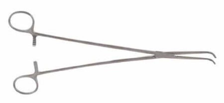 V. Mueller Hemostatic Forceps V. Mueller® Gemini 11-1/8 Inch Length Surgical Grade Stainless Steel NonSterile Ratchet Lock Finger Ring Handle J-Curve Fine Jaws - M-738180-1745 - Each