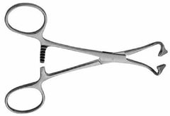 V. Mueller Towel Forceps V. Mueller® 4 Inch Length Surgical Grade Stainless Steel Curved - M-738219-1697 - Each