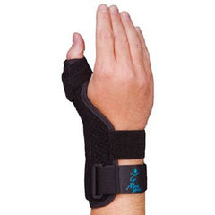 Patterson Medical Supply Thumb Support Adult One Size Fits Most Hook and Loop Strap Closure Left Hand Black