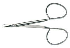 BR Surgical Iris Scissors BR Surgical 4-1/8 Inch Length Surgical Grade Stainless Steel NonSterile Ribbon Style Finger Ring Handle Straight Sharp Tip / Sharp Tip - M-738791-3546 - Each