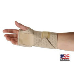 Patterson Medical Supply Cock-Up Wrist Brace Core Ambidextrous Elastic Left or Right Hand Beige Large