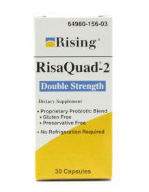 Rising Pharmaceuticals Probiotic Dietary Supplement RisaQuad™-2 30 per Bottle Capsule
