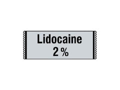 Shamrock Scientific Drug Label Shamrock Anesthesia Label Lidocaine / 2% Gray 1/2 X 1 Inch - M-740782-2146 - Roll of 1