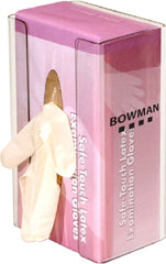 Bowman Manufacturing Glove Box Holder Single with Flexible Springs Horizontal or Vertical Mounted 1-Box Capacity Clear 3-3/4 X 5-1/2 X 10 Inch Plastic - M-741915-1426 - Each