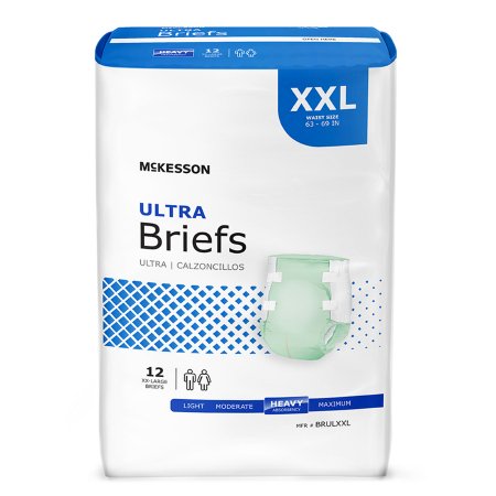 Unisex Adult Incontinence Brief McKesson Ultra 2X-Large Disposable Heavy Absorbency - M-742323-1136 - Case of 4