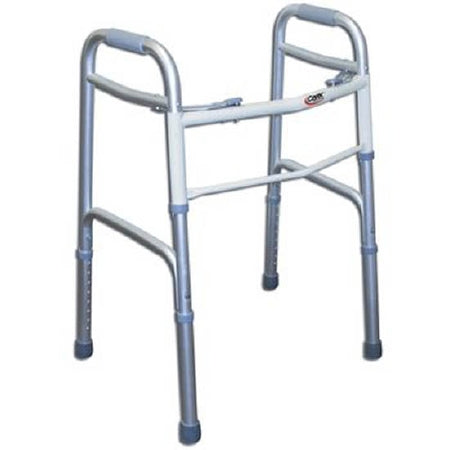 Patterson Medical Supply Folding Walker Adjustable Height Carex® 300 lbs. Weight Capacity 27-1/2 to 33-1/2 Inch Height