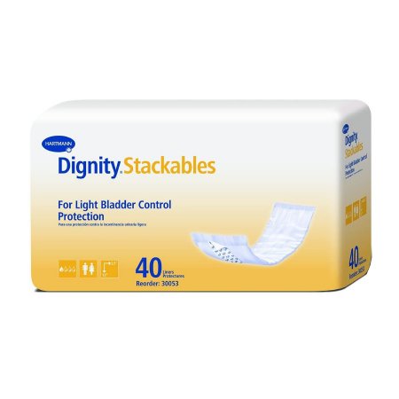 Hartmann Bladder Control Pad Dignity® Stackables® 3-1/2 X 12 Inch Light Absorbency Polymer Core Medium Adult Unisex Disposable - M-746571-2163 - Pack of 45