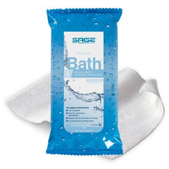 Sage Products Rinse-Free Bath Wipe Essential Bath® Medium Weight Soft Pack Purified Water / Methylpropanediol / Glycerin / Aloe Scented 8 Count