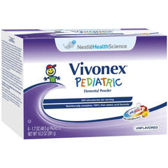 Nestle Healthcare Nutrition Pediatric Elemental Oral Supplement / Tube Feeding Formula Vivonex® Pediatric Unflavored 1.7 oz. Individual Packet Powder