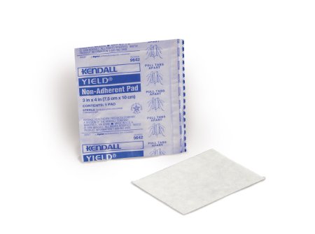 Cardinal Non-Adherent Dressing Dermacea™ Rayon / Polyester 3 X 4 Inch Sterile