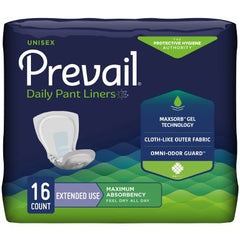First Quality Incontinence Liner Prevail® Daily Pant Liners 28 Inch Length Heavy Absorbency Polymer Core One Size Fits Most Adult Unisex Disposable - M-747199-4057 - Case of 96