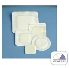 DeRoyal Foam Dressing Polyderm™ Border 4 Inch Diameter Fenestrated Round Non-Adhesive with Border Sterile