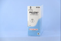 Suture with Needle Prolene Nonabsorbable Uncoated Blue Suture Monofilament Polypropylene Suture Size 0 30 Inch Suture 1-Needle 26 mm Length 1/2 Circle Taper Point Needle