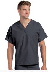 Landau Uniforms Scrub Shirt 4X-Large Wine 2 Pockets Short Sleeve Male - M-999096-2070 - Each