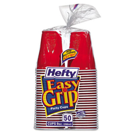 Hefty® Easy Grip Disposable Plastic Party Cups, 9 oz, Red, 50/Pack
