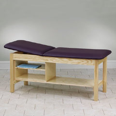 Clinton Industries Treatment Table with Shelving ETA Classic Series Fixed Height 400 lbs. Weight Capacity