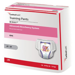 Cardinal Female Youth Training Pants Curity™ Pull On with Tear Away Seams Medium Disposable Heavy Absorbency - M-761405-1396 - Case of 4