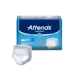 Attends Healthcare Products Unisex Adult Absorbent Underwear Attends® Pull On with Tear Away Seams Medium Disposable Moderate Absorbency - M-761659-1669 - Case of 100