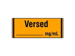 Shamrock Scientific Drug Label Shamrock Anesthesia Label MIDAZOLAM _____ mg / mL / Date _____ Time _____ Int. _____ Orange 1/2 X 1 Inch - M-761825-2359 - Roll of 1