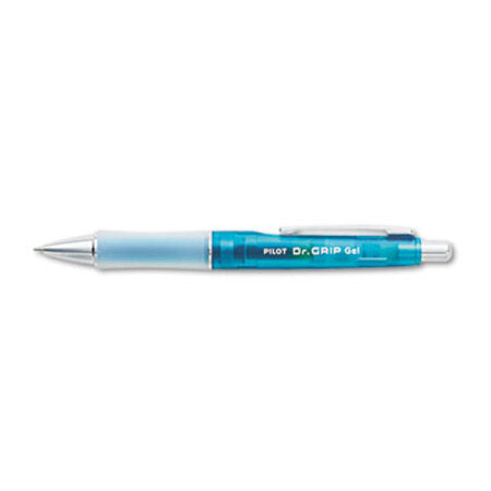 Pilot® Dr. Grip Retractable Gel Pen, Fine 0.7mm, Black Ink, Blue Barrel