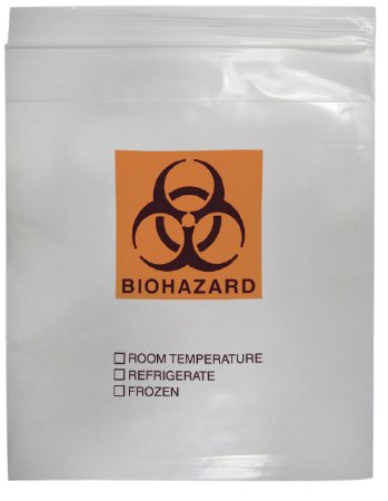 Minigrip Specimen Transport Bag with Document Pouch Speci-Zip® 8 X 10 Inch Polyethylene Zip Closure Biohazard Symbol / Storage Instructions NonSterile