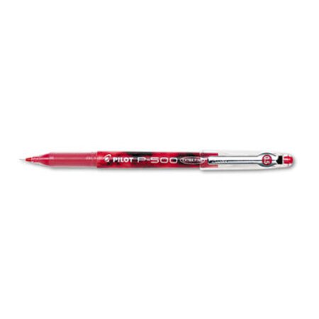 Pilot® Precise P-500 Stick Gel Pen, Extra-Fine 0.5mm, Red Ink/Barrel, Dozen